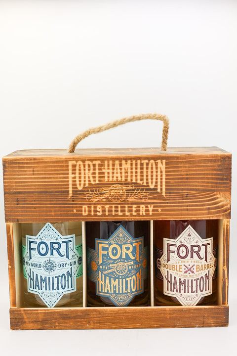 Fort Hamilton Gift Box 3 x 375ml Gin, Bourbon & Single Barrel Rye