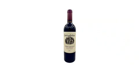 Bottle of Heitz Cellar Cabernet Sauvignon Martha's Vineyard 2017 with white background.