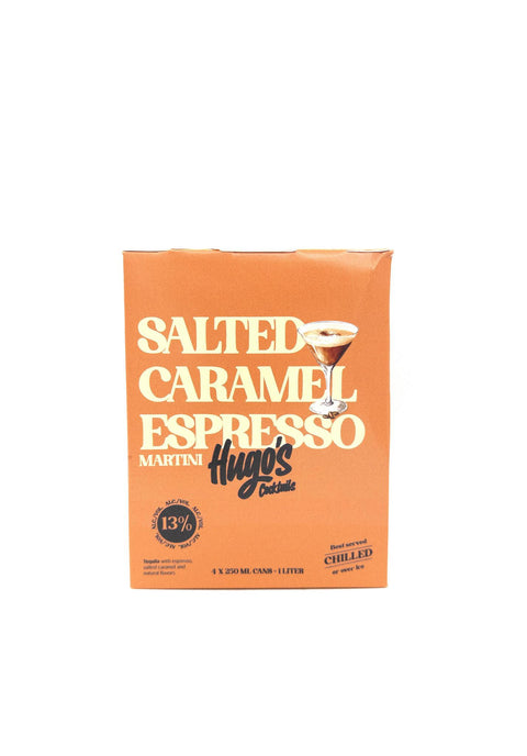 Hugo's Cocktails Salted Caramel Espresso Martini 250ml 4 Pack