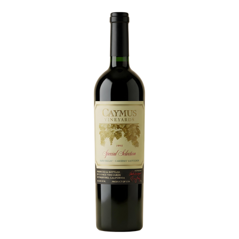 A bottle of Caymus Vineyards 1995 Special Selection red wine, photographed against a solid white background.
