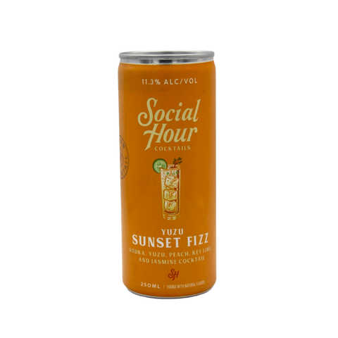 Social Hour Cocktails Yuzu Sunset Fizz 250ml