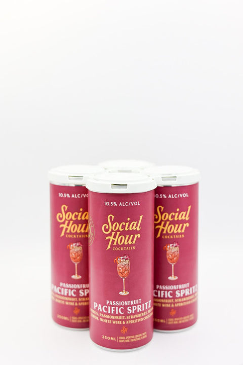 Social Hour Cocktails Pacific Passionfruit Spritz Four Pack 250ml