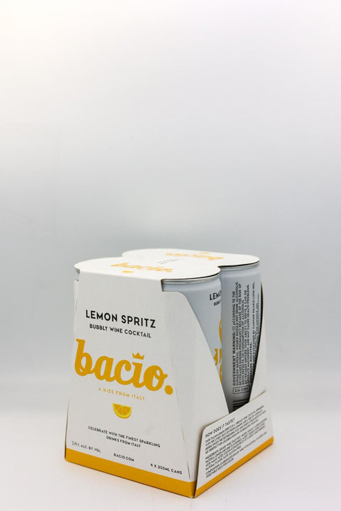 Bacio Lemon Spritz Bubbly Wine Cocktail Can 4 Pack