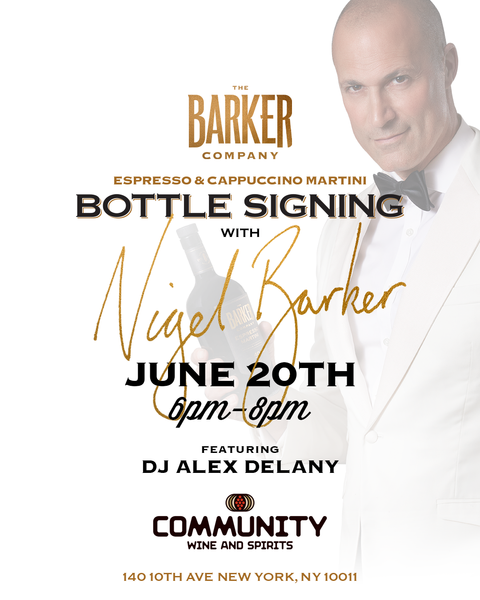 Taste Espresso and Cappuccino Martinis with Nigel Barker Friday June 20 6-8 PM