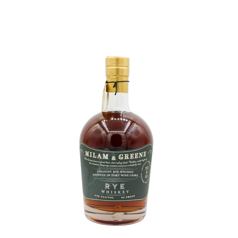 Milam & Greene Triple Straight Rye Whiskey Port Finish 750ml