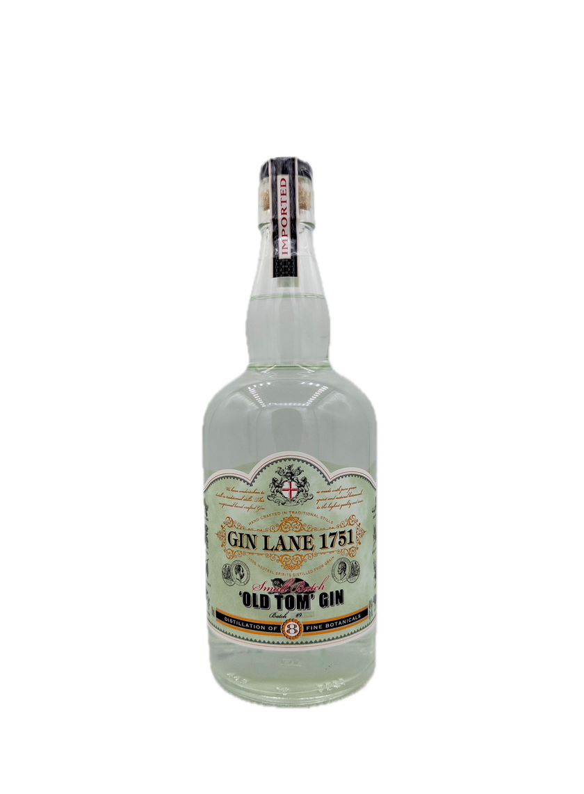 Gin Lane 1751 Old Tom Gin bottle with a smooth, slightly sweet profile for classic gin cocktails.