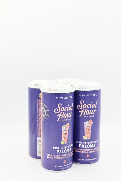 Social Hour Cocktails Pink Peppercorn Paloma Four Pack 250ml