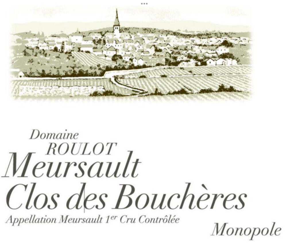 Domaine Roulot Meursault 1er Cru Clos des Boucheres 2020