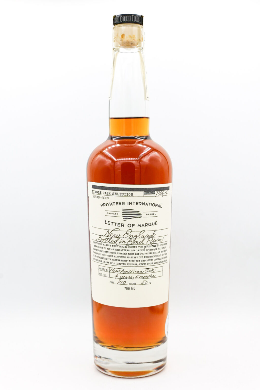 Privateer Distiller’s Drawer New England Bottled In Bond Rum 750ml