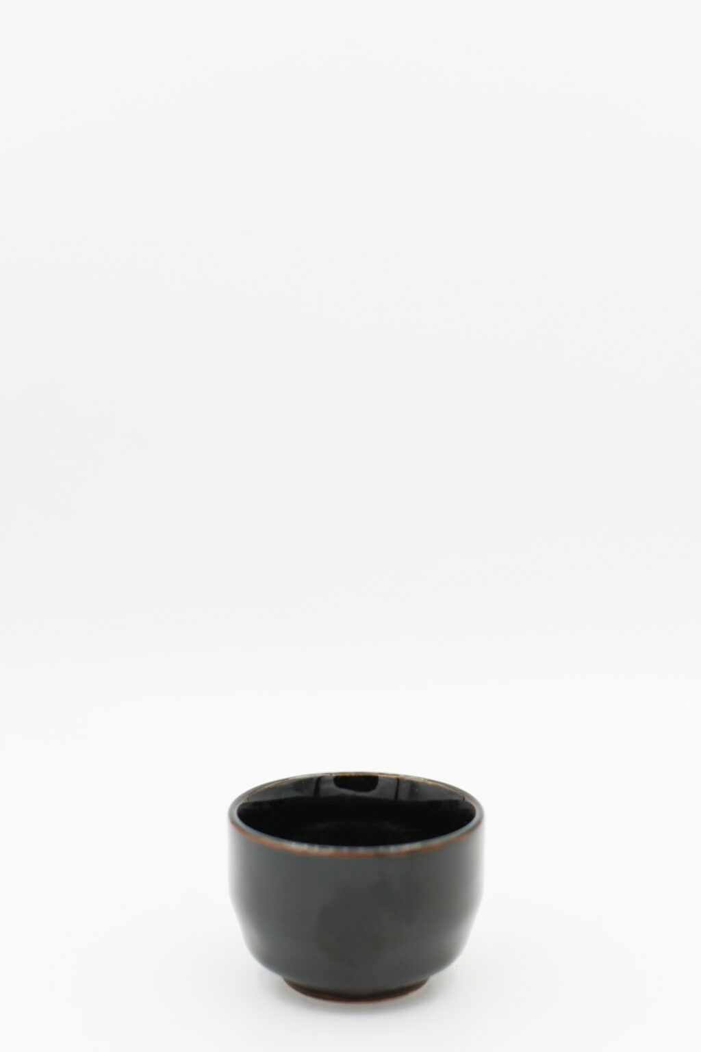Black Ceramic Sake Cup 2 oz (Tenmoku)