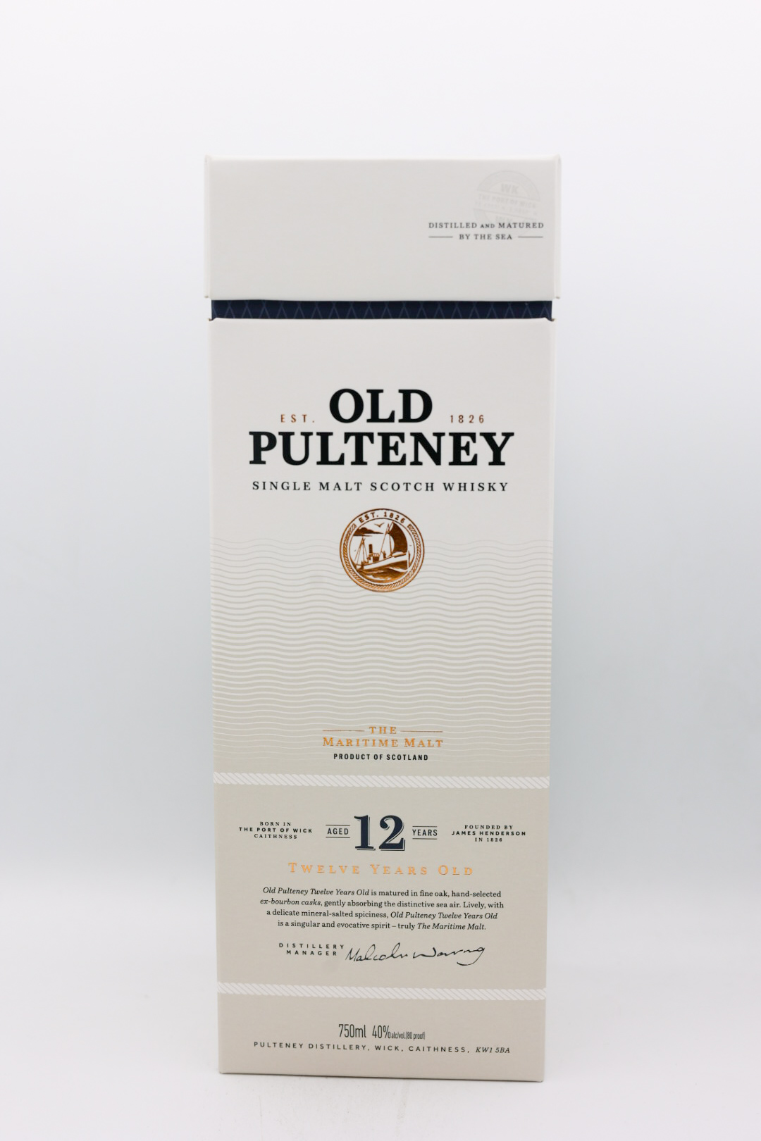 Old Pulteney 12 Year Old Single Malth Scotch Whiskey 750ml