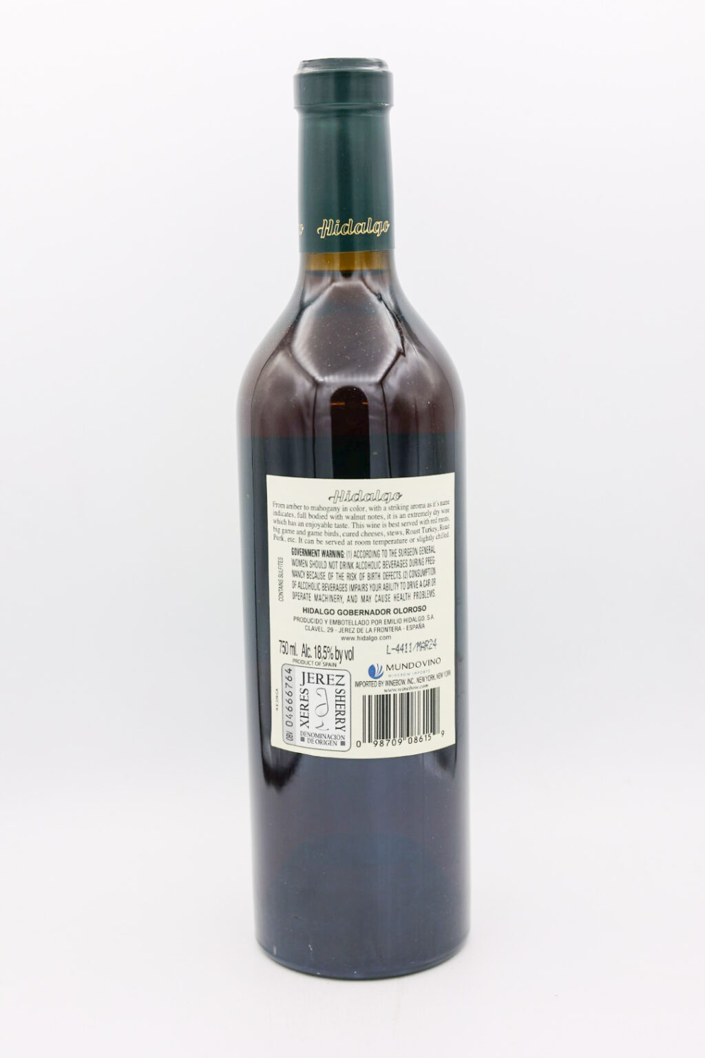 Hidalgo Gobernador Oloroso Sherry 750ml