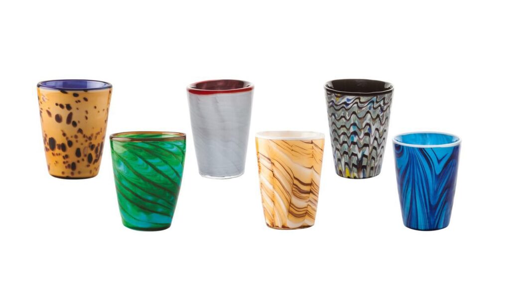 Italesse Mares Murano Tumblers 2nd Color Pattern (6-Pack)