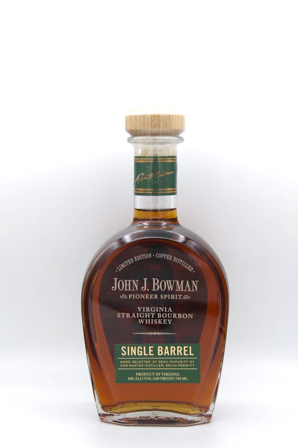John J Bowman Single Barrel Virginia Straight Bourbon Whiskey